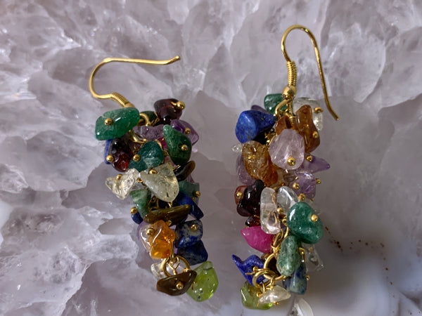 Multi Crystals Earrings